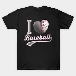 i love baseball drak design T-Shirt